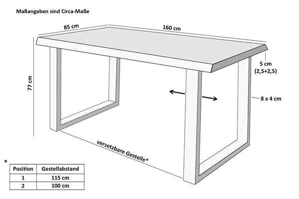 #mangoroughfarben #160x85 #u-gestellschwarz