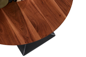 #akazienussbaumfarben #60x60 #säulen-gestelleckigschwarz