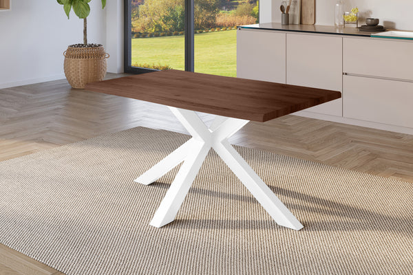 #holznussbaum-optik #120x80 #spider-gestellweiß