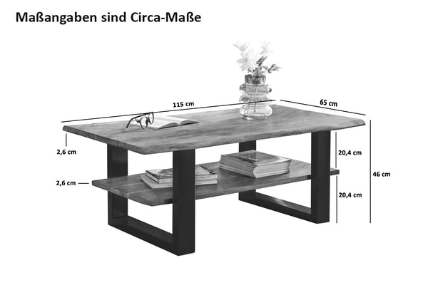 #akazienaturfarben #115x65 #u-gestellschwarz