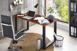 #nussbaumfarben #180x90 #u-gestellschwarz