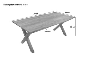 #180x90 #x-gestellsilber