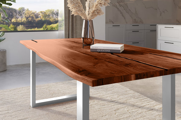 #nussbaumfarben #240x100 #u-gestellsilber