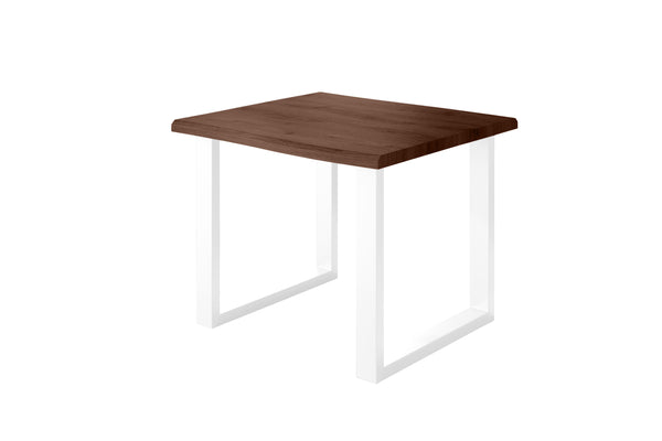 #holznussbaum-optik #80x80 #u-gestellweiß