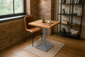 #akazienaturfarben #80x60 #säulen-gestelleckigsilber