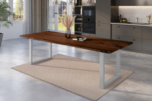 #nussbaumfarben #240x100 #u-gestellsilber