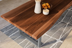 #nussbaumfarben #300x120 #u-gestellsilber