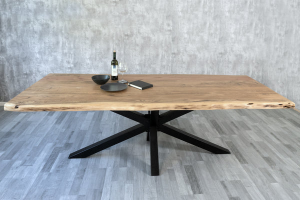 #akazienaturfarben #240x100 #spider-gestellschwarz