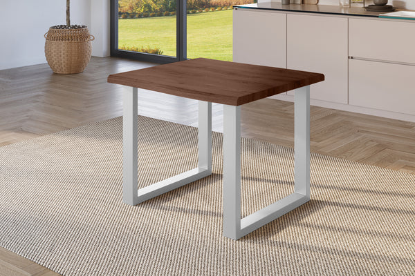 #holznussbaum-optik #80x80 #u-gestellsilber