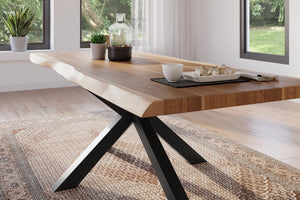 #akazienaturfarben #220x100 #spider-gestellschwarz