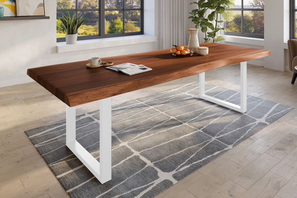 #nussbaumfarben #260x120 #u-gestellweiß