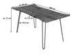 #nussbaumfarben #180x90 #hairpin-gestellschwarz