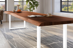 #nussbaumfarben #300x110 #u-gestellweiß