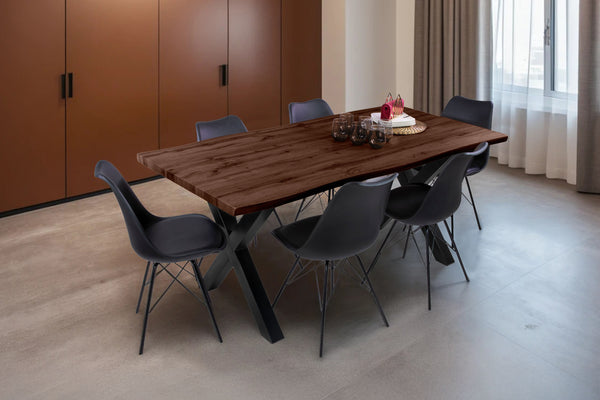 #nussbaumfarben #180x90 #x-gestellschwarz