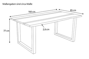 #160x85 #u-gestellschwarz