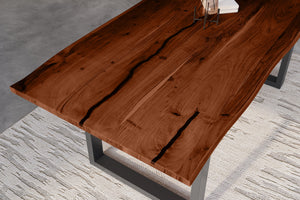 #nussbaumfarben #220x100 #u-gestellschwarz