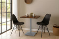 #nussbaumfarben #75x75 #säulen-gestelleckigsilber