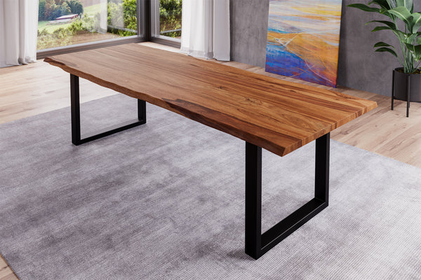#sheeshamteakfarben #220x100 #u-gestellschwarz