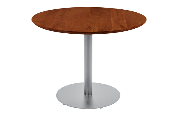 #akazienussbaumfarben #90x90 #säulen-gestellrundsilber