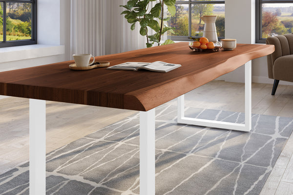#nussbaumfarben #260x120 #u-gestellweiß