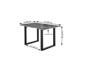 #nussbaumfarben #180x90 #u-gestellschwarz