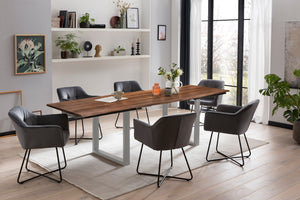 #nussbaumfarben #140(220)x90 #u-gestellsilber
