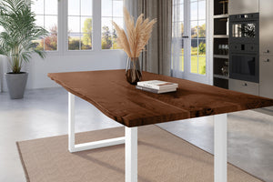 #nussbaumfarben #200x100 #u-gestellweiß