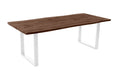 #nussbaumfarben #220x100 #u-gestellweiß