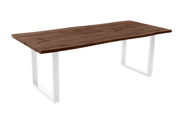 #nussbaumfarben #220x100 #u-gestellweiß
