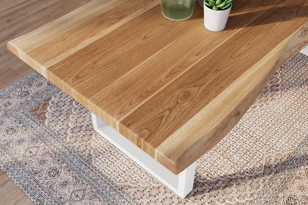 #akazienaturfarben #260x100 #u-gestellweiß