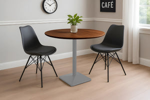 #akazienussbaumfarben #90x90 #säulen-gestelleckigsilber