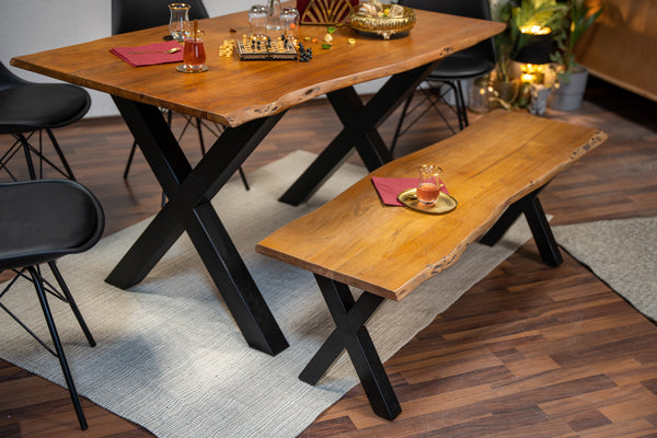 #nussbaumfarben #140cm #x-gestellschwarz