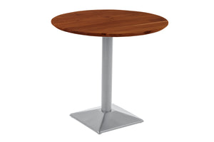 #akazienussbaumfarben #80x80 #säulen-gestelleckigsilber