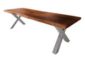 #akazienussbaumfarben #280x100 #x-gestellsilber