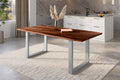 #nussbaumfarben #240x100 #u-gestellsilber