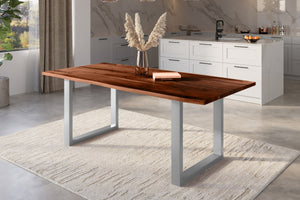 #nussbaumfarben #240x100 #u-gestellsilber