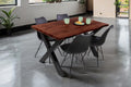 #nussbaumfarben #140x80 #x-gestellschwarz