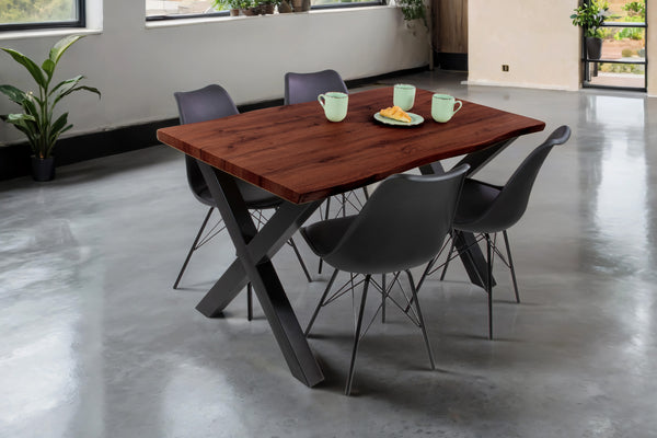 #nussbaumfarben #140x80 #x-gestellschwarz