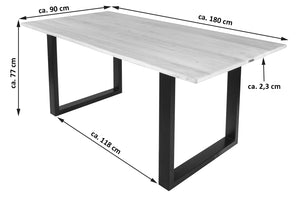 #naturfarben #180x90 #u-gestellschwarz