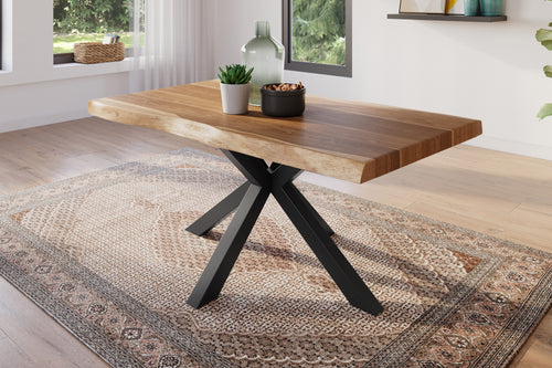#akazienaturfarben #140x80 #spider-gestellschwarz