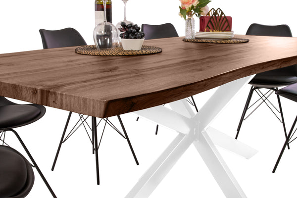 #nussbaumfarben #220x100 #spider-gestellweiß