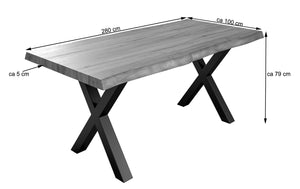 #naturfarben #280x100 #x-gestellsilber