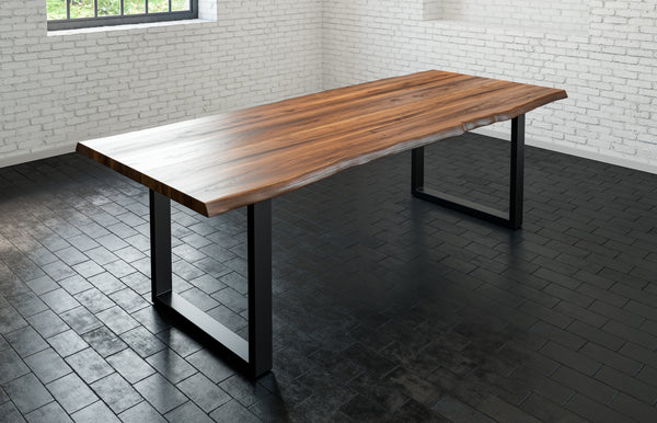 #nussbaumfarben #220x100 #u-gestellschwarz