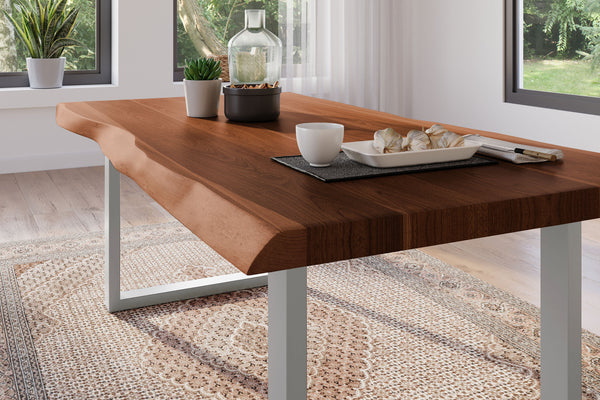 #akazienaturfarben #160x85 #u-gestellsilber