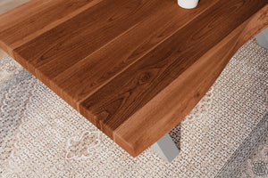 #akazienussbaumfarben #220x100 #x-gestellsilber