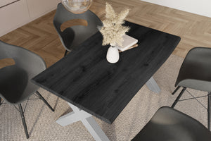 #holzgrau-optik #120x80 #x-gestellsilber