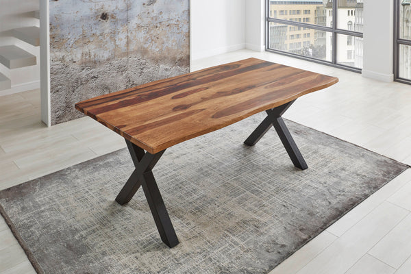 #sheeshamnaturfarbenlackiert #200x100 #x-gestellschwarz