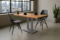 #akazienaturfarben #120x60 #säulen-gestellsilber