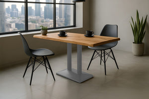 #akazienaturfarben #120x60 #säulen-gestellsilber