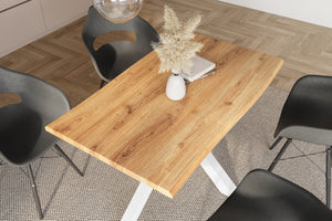 #holzwildeiche-optik #120x80 #spider-gestellweiß